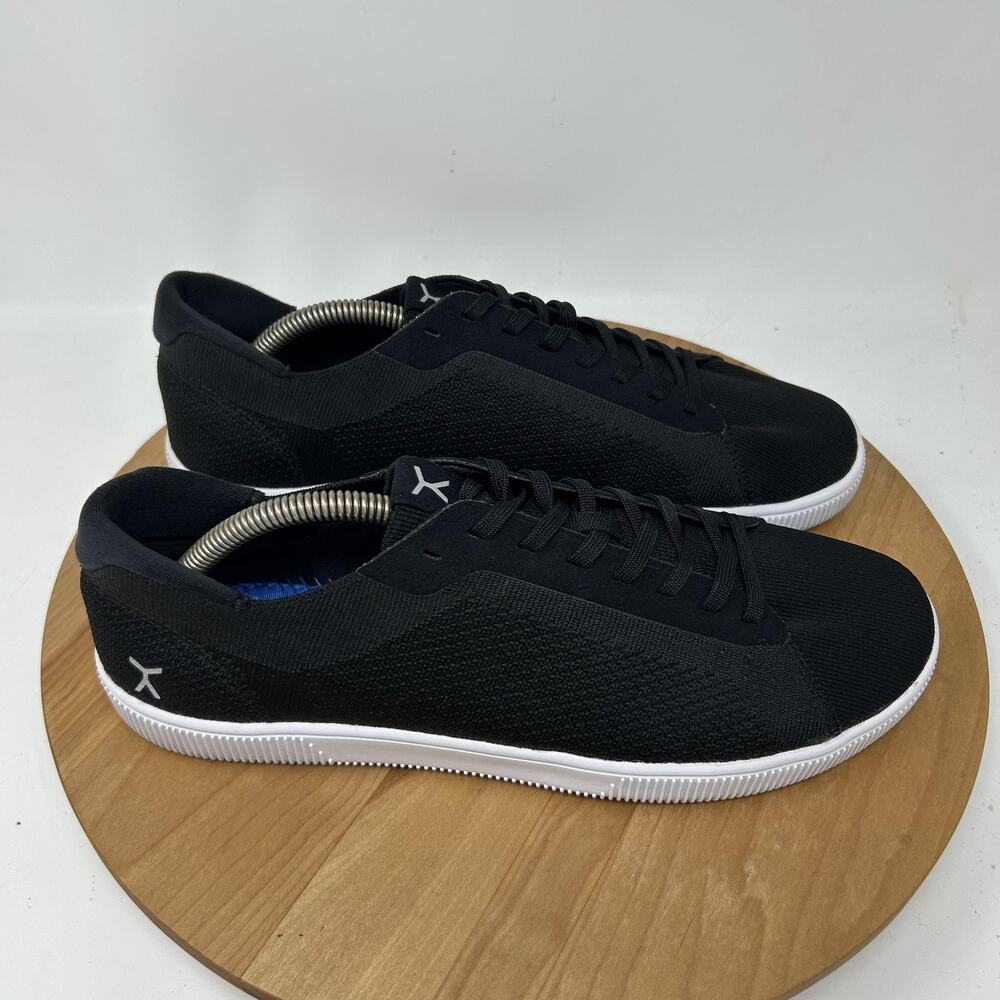 Flux Shoes Mens 11 Adapt Trainer Knit Sneakers Black Minimalist Casual Comfort